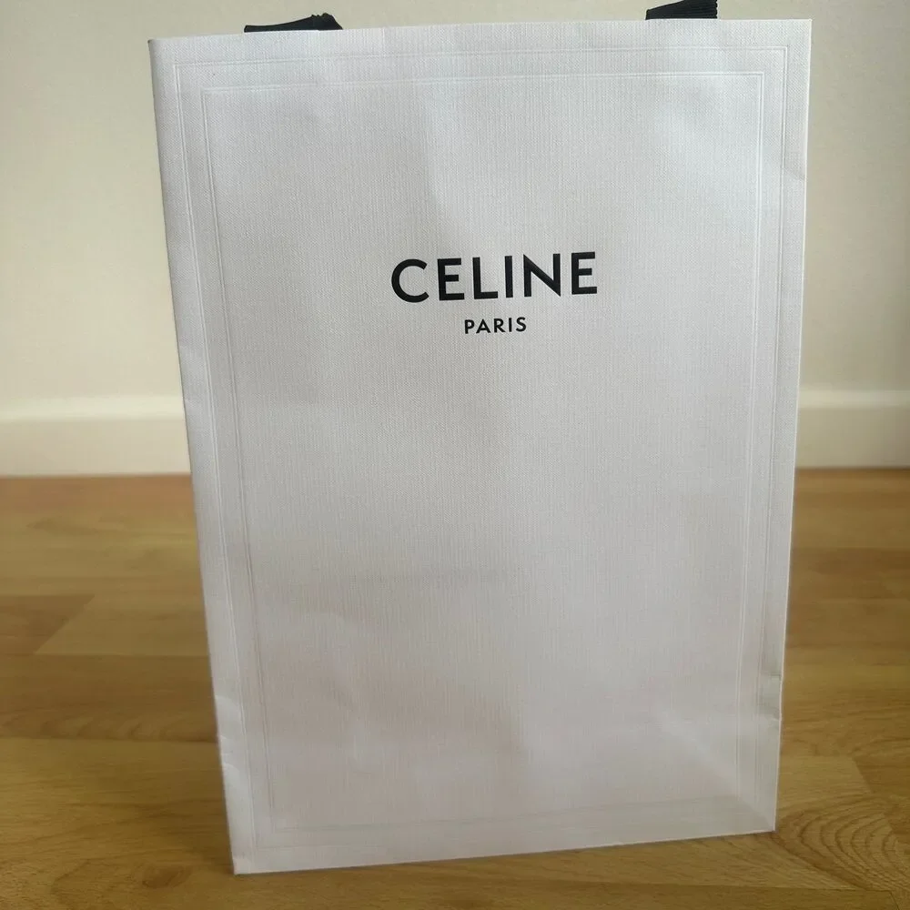 Celine Paper Shopping Bag - white medium, 13.75